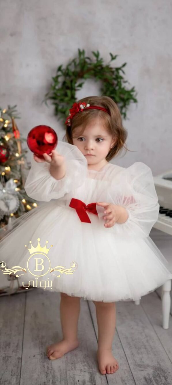 ⁦simple dress red bow⁩ - الصورة ⁦2⁩
